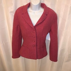 CHANEL 99A size 36 pink wool bouclé BLAZER